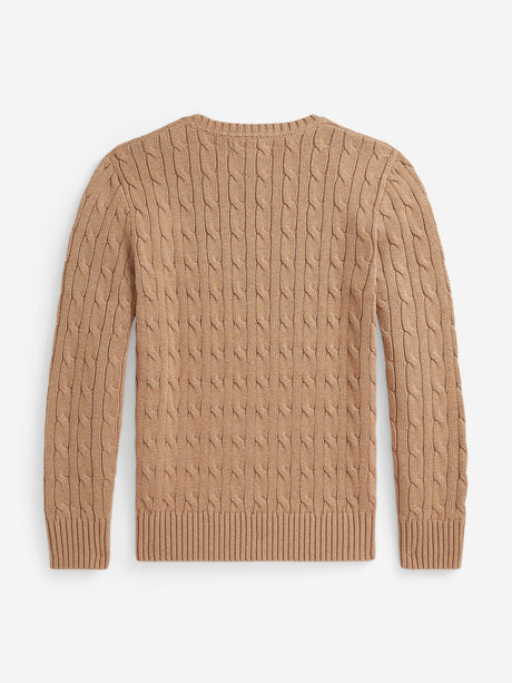 Ralph Lauren Boys Tailored Cable Knit Jumper in Beige