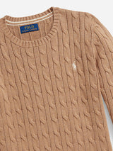 Ralph Lauren Boys Tailored Cable Knit Jumper in Beige