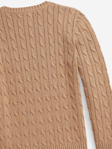 Ralph Lauren Boys Tailored Cable Knit Jumper in Beige