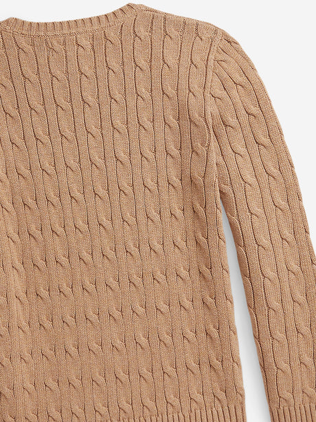 Ralph Lauren Boys Tailored Cable Knit Jumper in Beige