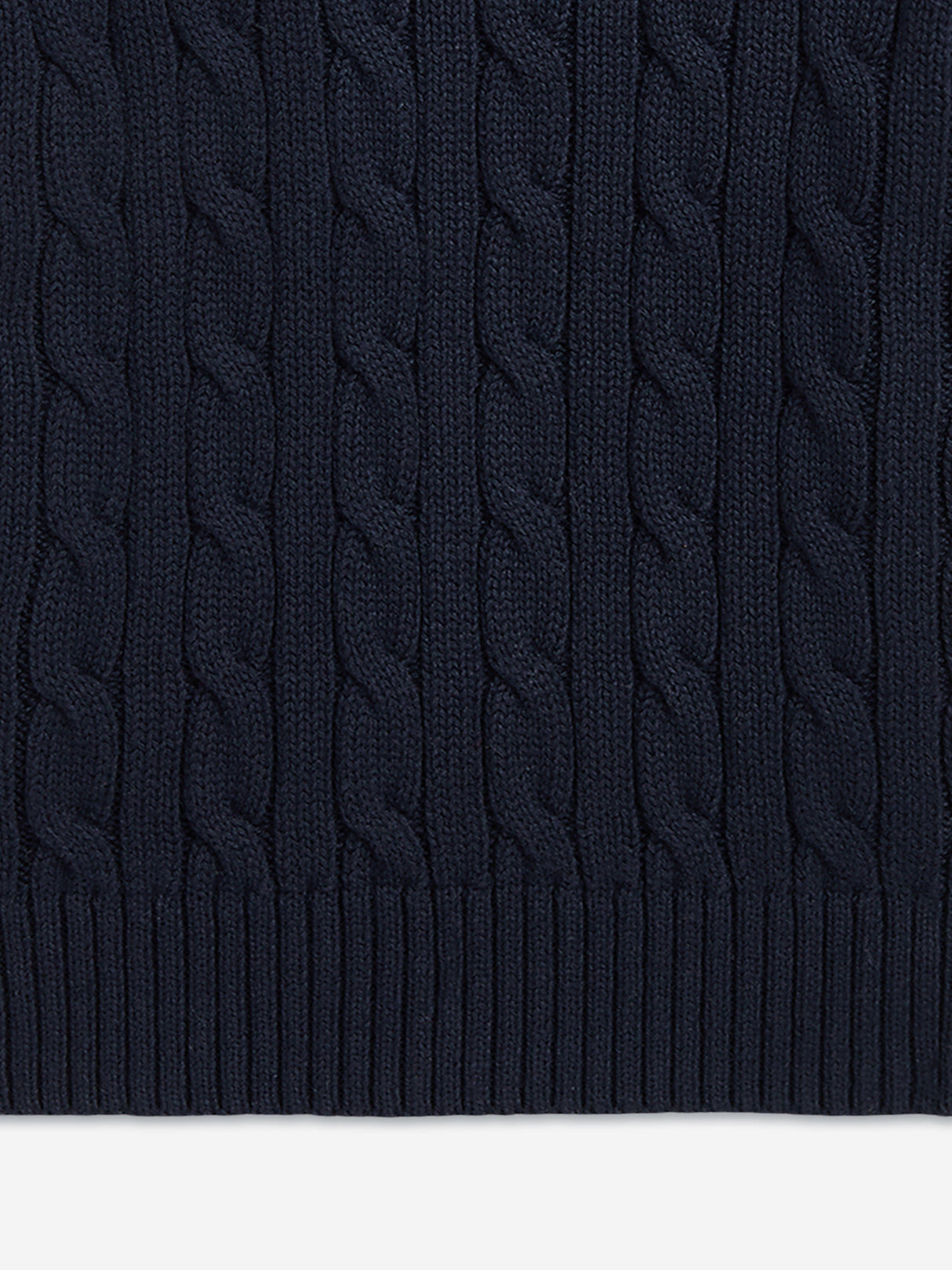 Ralph Lauren Girls Cable Knit Pullover in Navy