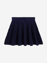 Ralph Lauren Girls Mini Cable Knit Skirt Set in Navy