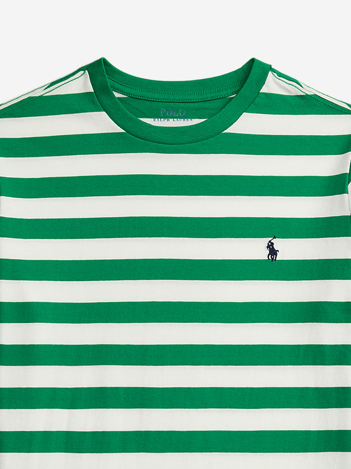 Ralph Lauren Boys Striped Jersey T-Shirt in Green