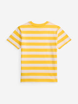 Ralph Lauren Boys Striped Logo T-Shirt in Yellow