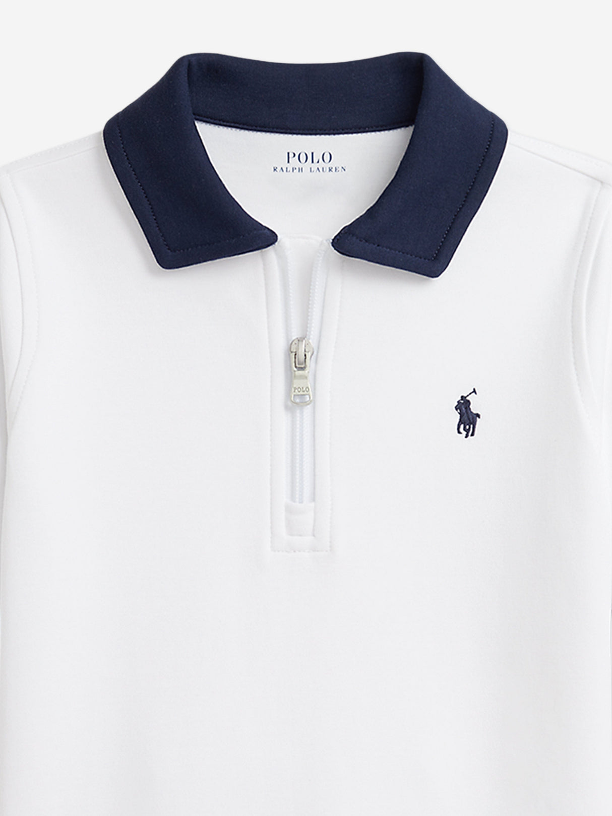 Ralph Lauren Boys Half Zip Sweatshirt in White