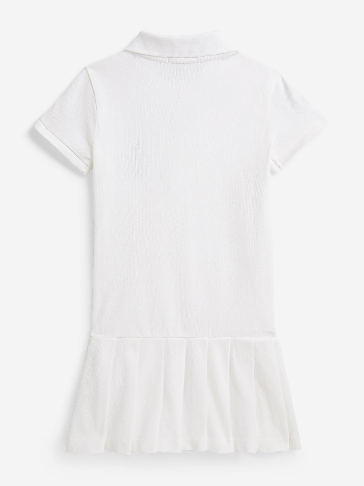 Ralph Lauren Girls Pleated Polo Dress in White
