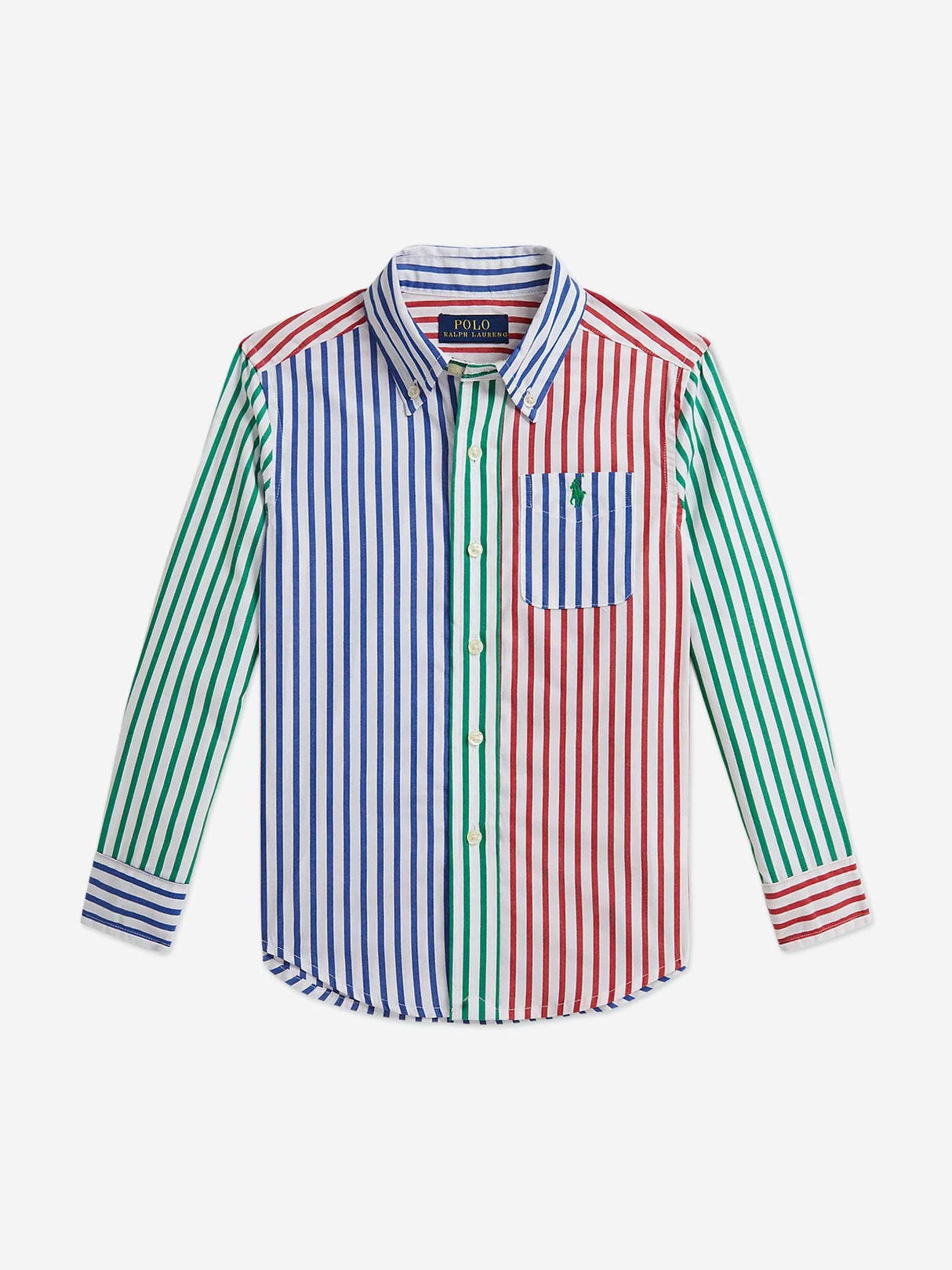Ralph Lauren Boys Striped Poplin Shirt in Multicolour
