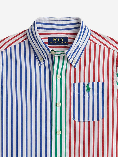 Ralph Lauren Boys Striped Poplin Shirt in Multicolour