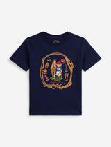 Ralph Lauren Boys Equestrian Bear T-Shirt in Navy