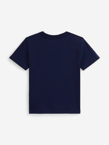 Ralph Lauren Boys Equestrian Bear T-Shirt in Navy