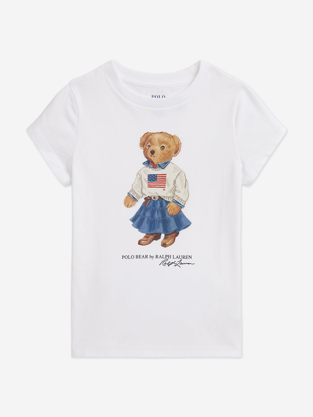 Ralph Lauren Girls Polo Bear T-Shirt in White