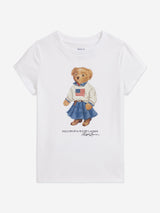 Ralph Lauren Girls Polo Bear T-Shirt in White