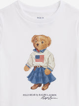 Ralph Lauren Girls Polo Bear T-Shirt in White