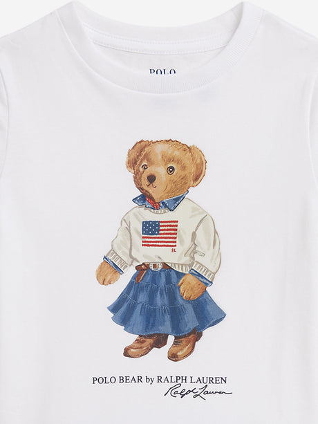 Ralph Lauren Girls Polo Bear T-Shirt in White