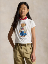 Ralph Lauren Girls Polo Bear T-Shirt in White