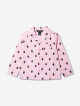 Ralph Lauren Girls Bear Pyjamas Set in Pink