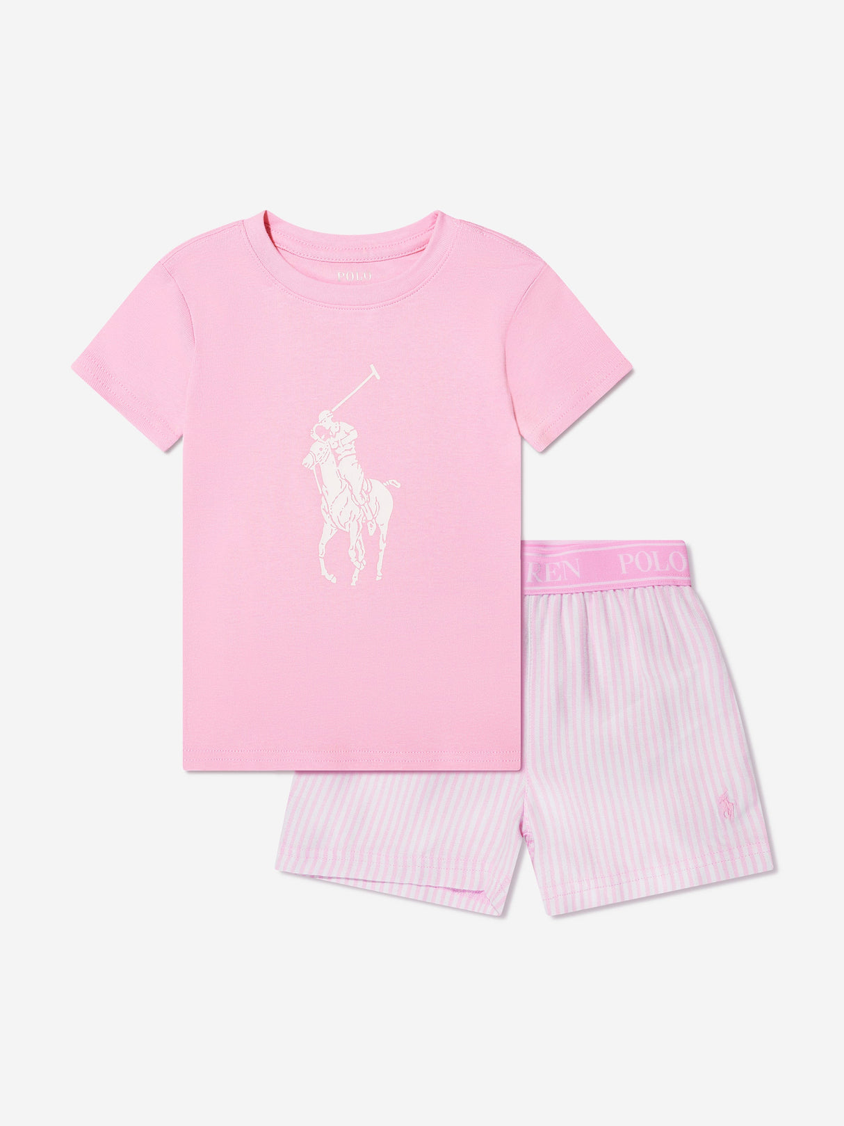 Ralph Lauren Girls Short Pyjama Set in Pink