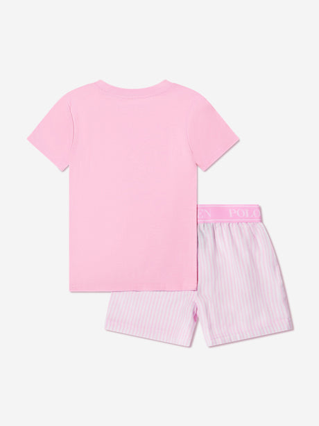 Ralph Lauren Girls Short Pyjama Set in Pink