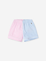 Ralph Lauren Girls Oxford Short Pyjama Set in Multicolour