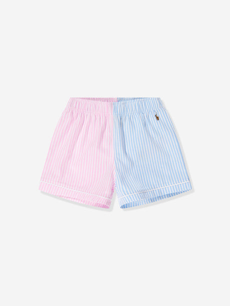 Ralph Lauren Girls Oxford Short Pyjama Set in Multicolour