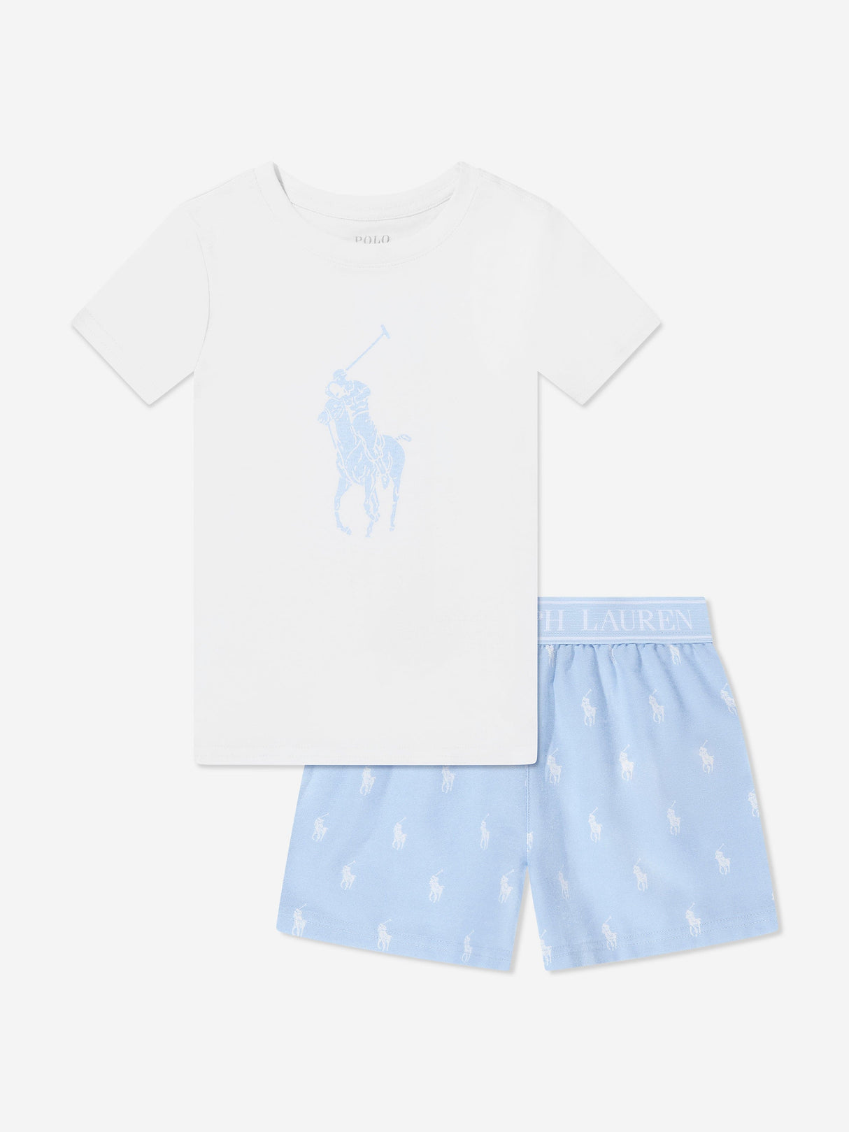 Ralph Lauren Girls Short Pyjamas Set in Blue