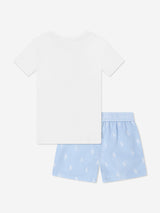 Ralph Lauren Girls Short Pyjamas Set in Blue