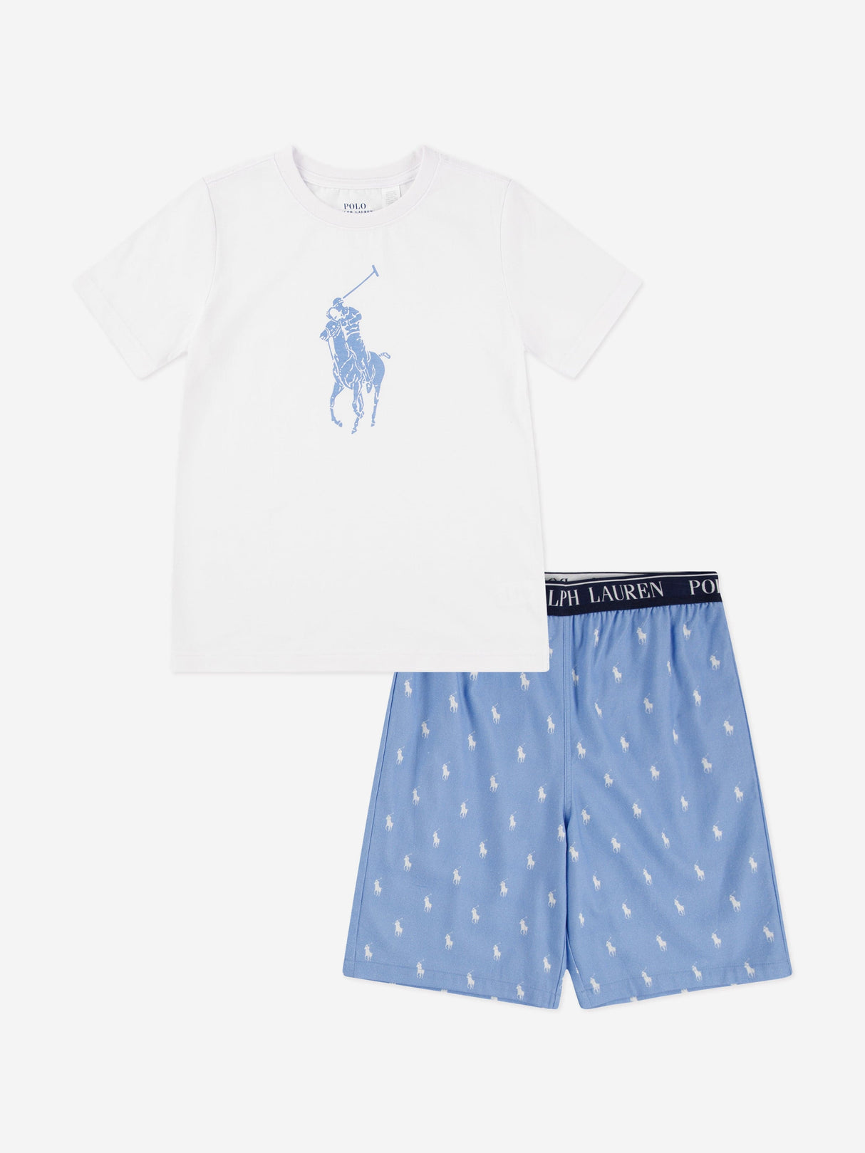 Ralph Lauren Boys T-Shirt and Shorts Pyjama Set in Blue