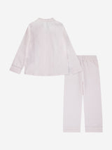 Ralph Lauren Girls Striped Oxford Pyjamas Set in Pink