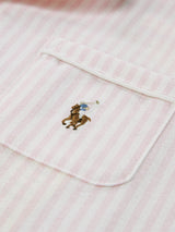 Ralph Lauren Girls Striped Oxford Pyjamas Set in Pink
