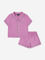 Ralph Lauren Girls Short Pyjamas Set in Pink