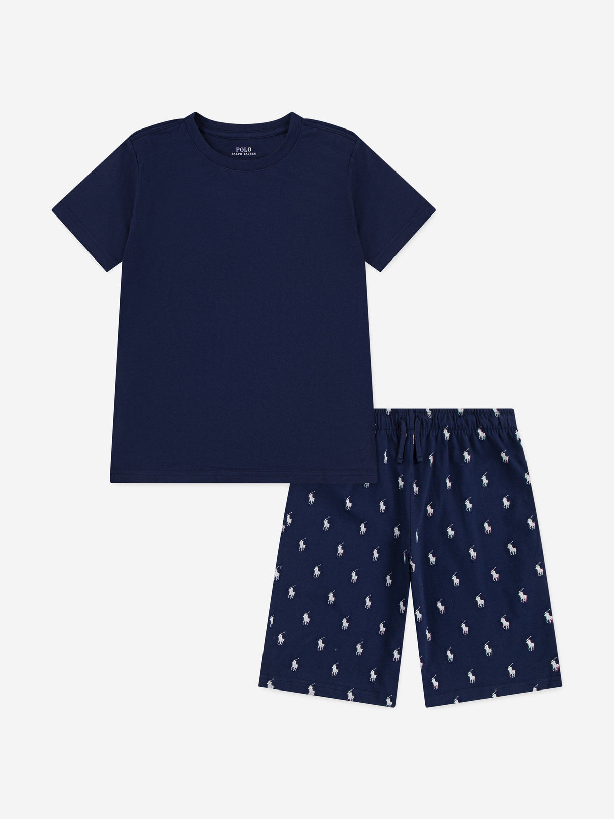 Ralph Lauren Boys Cotton Jersey Short Pyjamas Set in Navy