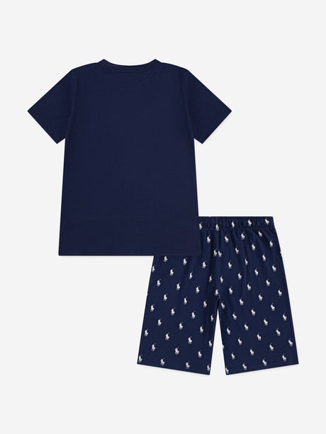 Ralph Lauren Boys Cotton Jersey Short Pyjamas Set in Navy