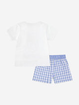 Ralph Lauren Girls Polo Bear Short Pyjamas Set in Blue