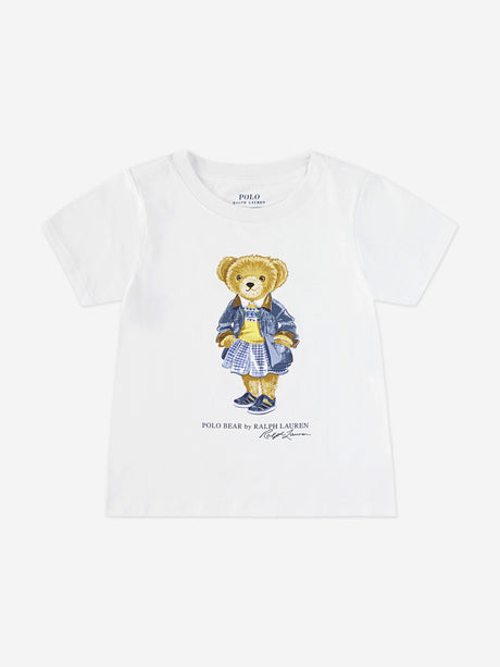 Ralph Lauren Girls Polo Bear Short Pyjamas Set in Blue
