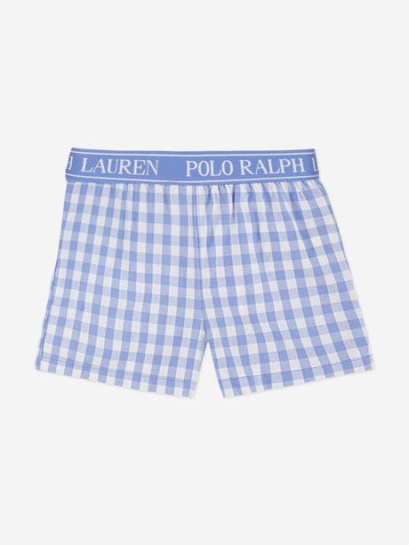 Ralph Lauren Girls Polo Bear Short Pyjamas Set in Blue
