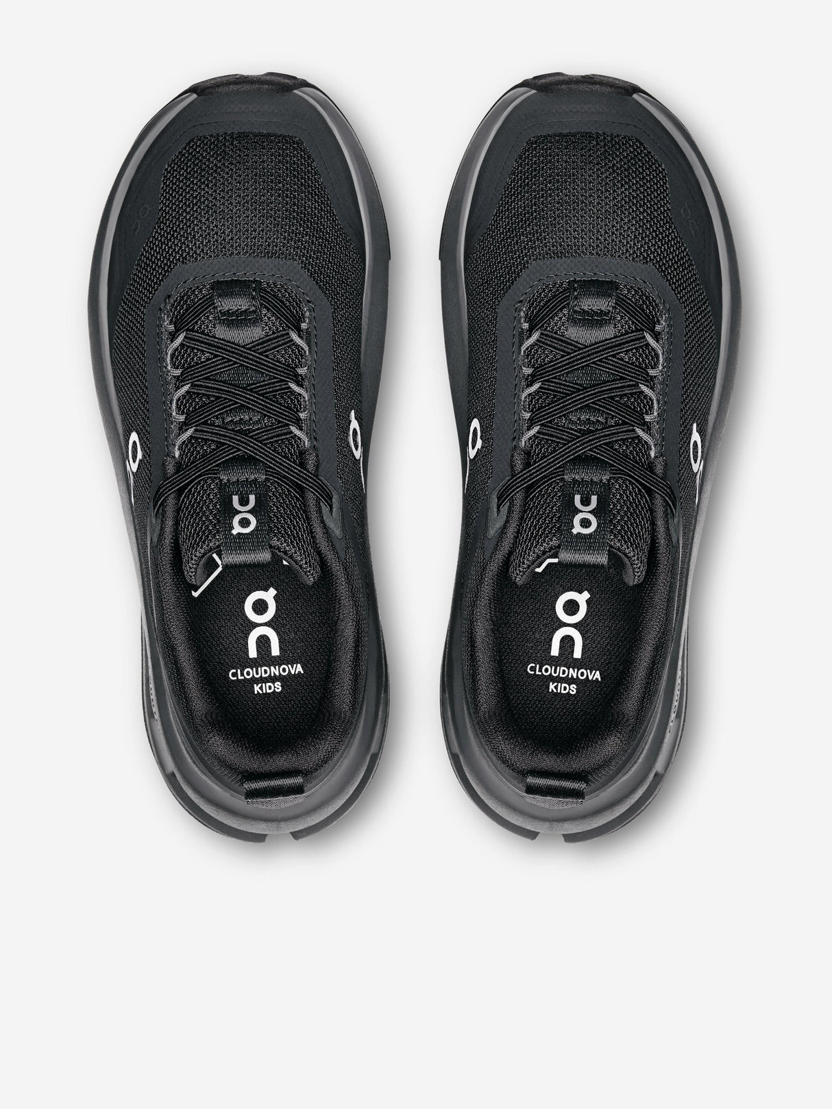 On Running Kids Cloudnova Trainers in Black