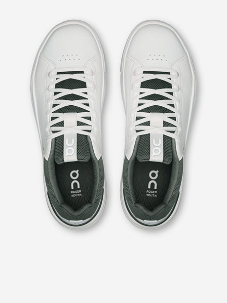 On Running Kids The Roger Trainers in White