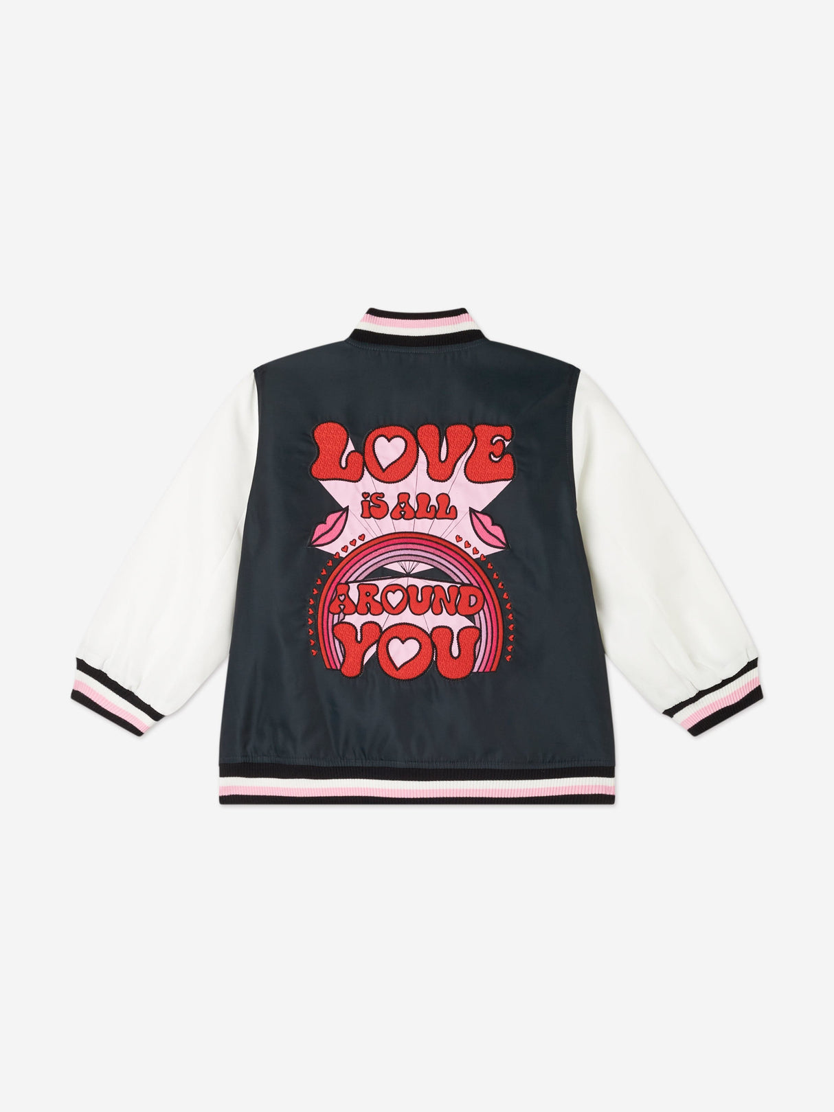 Stella McCartney Girls Love Varsity Jacket in Black