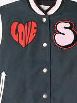 Stella McCartney Girls Love Varsity Jacket in Black
