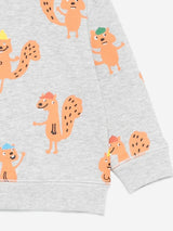 Stella McCartney Baby Boys Squirrels AOP Sweatshirt in Grey