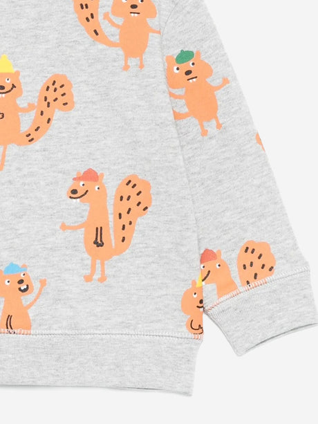 Stella McCartney Baby Boys Squirrels AOP Sweatshirt in Grey