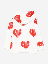 Stella McCartney Girls Love AOP Hoodie in Ivory