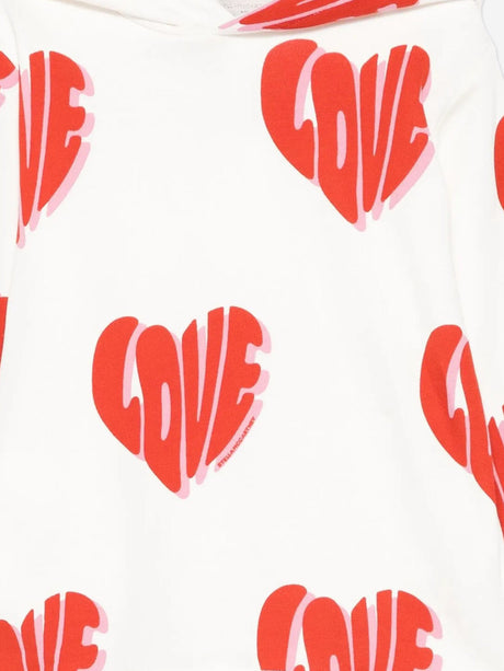 Stella McCartney Girls Love AOP Hoodie in Ivory