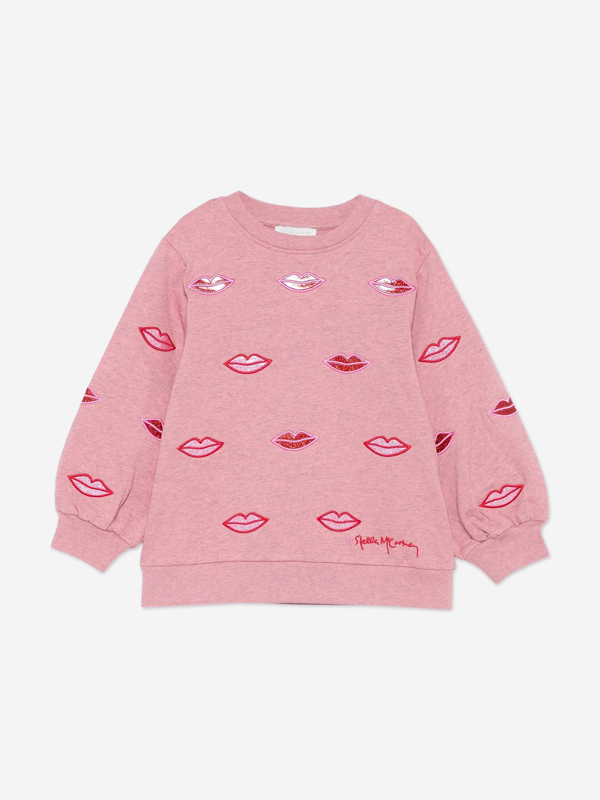 Stella McCartney Girls Lips Sweatshirt in Pink
