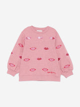 Stella McCartney Girls Lips Sweatshirt in Pink