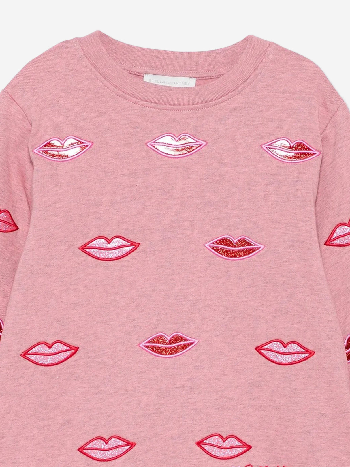 Stella McCartney Girls Lips Sweatshirt in Pink