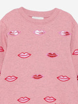 Stella McCartney Girls Lips Sweatshirt in Pink