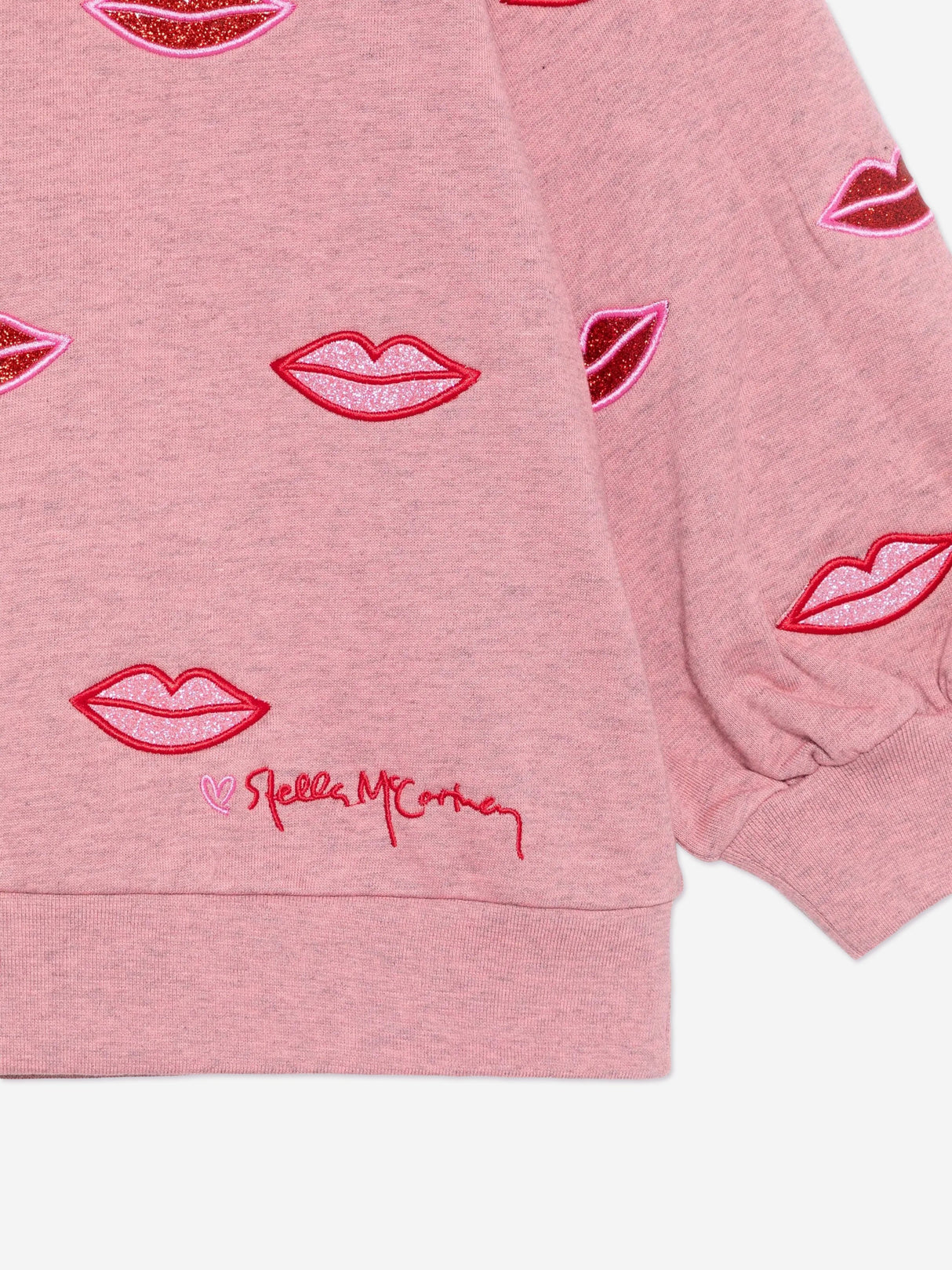 Stella McCartney Girls Lips Sweatshirt in Pink