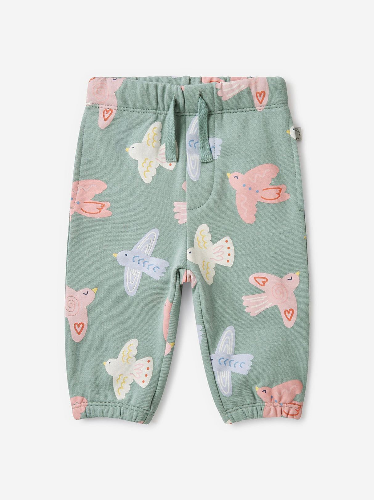 Stella McCartney Baby Girls Birds AOP Joggers in Grey