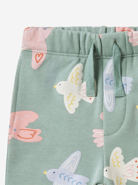 Stella McCartney Baby Girls Birds AOP Joggers in Grey